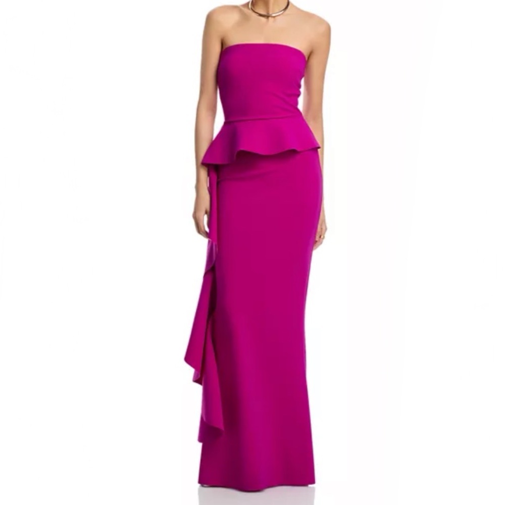 New Chiara Boni La Petite Robe Eliska Long Strapless Gown Size 4